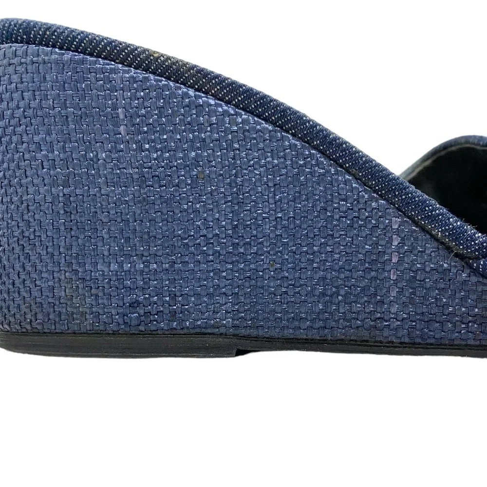 PERUGIA WEDGES HEELED DENIM SANDALS in blue- SIZE 37